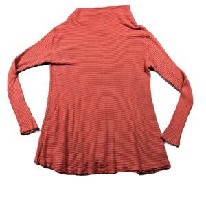 We the Free People Women Lover Rib Split Back Knit Sweater Rust Orange XS F128